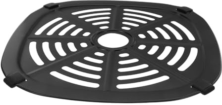 LIFKOME Bandeja Crujiente para Freidora de Aire con Recubrimiento Antiadherente Protector de Esquinas Bandeja Parrilla para Verduras Pescado y Pizza Lavavajillas