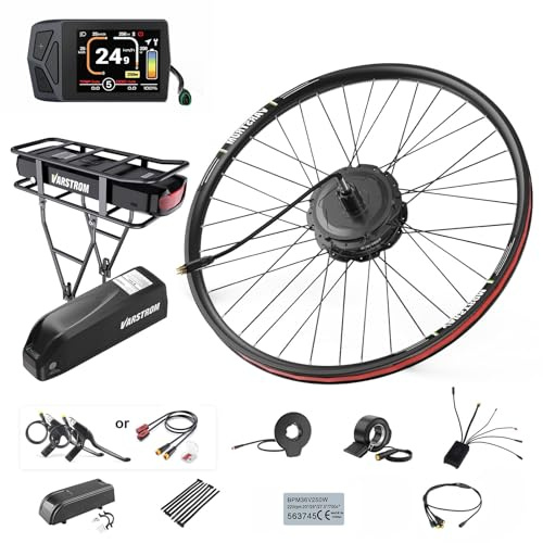 Varstrom 125EVH-5OOW 125XVH-75OW Kit de Conversión para Bicicleta Eléctrica – Motor de Buje Trasero 48 V 448 RPM con Controlador Mejorado, Pantalla y Batería Opcional – Kit EBike para Ciudad