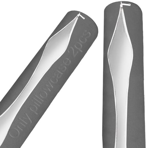 BLLMTEAR 2 Stück Nackenrollenbezug Bezug for Nackenrolle Nackenkissenbezug mit Reißverschluss for Kissenrollen aus Memory-Schaum und Nackenkissenrollen(22,2pcs:15x50cm)