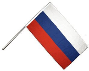 Flaggenfritze® Große Stockflagge Schwenkflagge Russland 60 x 90 cm