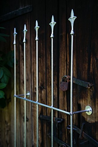 KUHEIGA Rankgitter Metall, Höhe: ca. 170 cm, Rankhilfe, Rankgerüst Zink