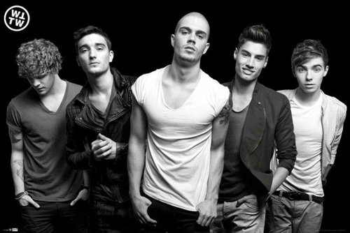 The Wanted - Black and White - Musikposter Pop Music The Wanted - Grösse 91,5x61 cm + 2 St Posterleisten Kunststoff 93 cm schwarz
