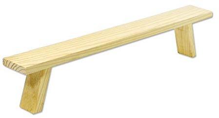 Dekohelden24 Holz-Schwibbogenbank, ca. 60 x 7 x 10 cm, Natur