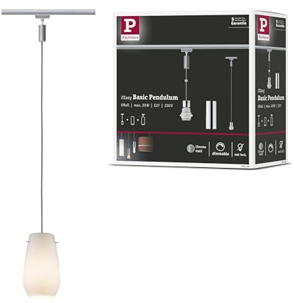 Paulmann Hochvolt-Schienensystem-Leuchte Universell E27 20W LED Chrom, Chrom (matt)