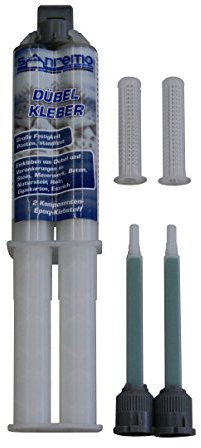 Sanremo DÜBEL KLEBER 25ml + 2 Mischdüsen + 2 Siebhülsen Epoxidharz Kleber Epoxy