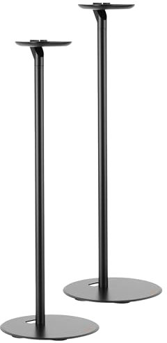 Mywall Ständer für Lautsprecher HS18L, Lautsprecherständer kompatibel mit SONOS ONE, Play:1, SONOS ONE SL Lautsprecher, Boxen Halter mit Kabelmanagement und Befestigungsmaterial, 2er Set, schwarz