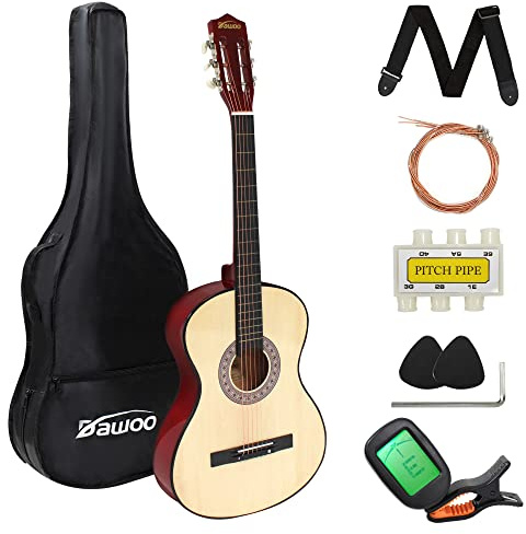 DAWOO 4/4 Size Acoustic Guitar -38 inch Classic Guitar,A Quality Choice for Beginners and Music Lovers.