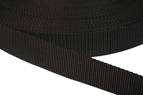 PP Gurtband 40mm breit aus Polypropylen, 1.2mm Stark in 41 Farben 41 - schwarz 6 Meter