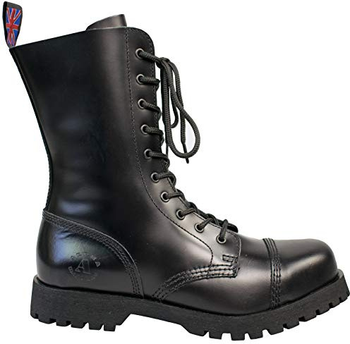 Alpha Rangers 10-loch Boot, Ranger Festival Army Gothic, Leder Springerstiefel,