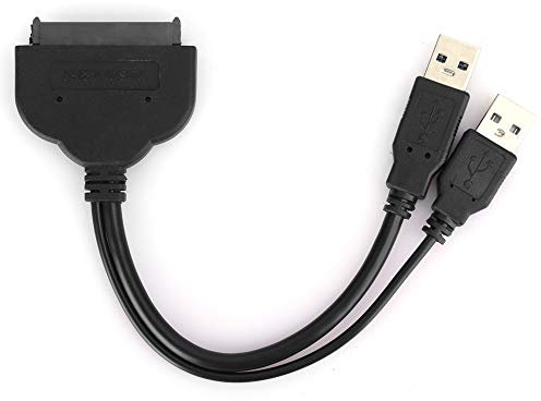 Agatige L'adaptateur USB de Disque dur, Câble USB3.0 vers SATA Connecté à l'ordinateur de Conversion de Disque dur Transmission de Données C0108(Le noir)