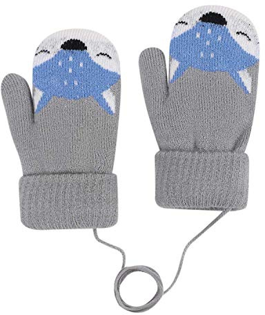 Kinderhandschuhe Kleinkinder Baby Handschuhe Warm Fäustlinge Winter Fuchs Strickhandschuhe Outdoor Plüsch Skihandschuhe Mädchen Jungen Fausthandschuh für 0-3 Jahre Spielen Garten Schule Skifahren