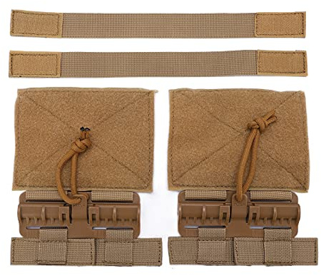 2 Stück Westen Schnellverschluss, Nylon Kummerbund Plattenträger Plattenträger Schnellverschluss, Quick Release Buckle Plate Carrier Zubehör für Taktischen Rucksack Riemenschnallen (Braun)