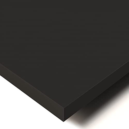 POKAR Tischplatte 160x80 cm | Schreibtischplatte 25 mm Stärke | Ideal für höhenverstellbare Schreibtische und Esstisch | Robuste und Langlebige | Made in Europe | Schwarz