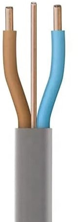 Twin and Earth Electric Cable 1.5mm / 2.5mm / 6mm 6242Y Flat Grey - Cut To Size (5 Metres, 1.5 mm Twin and Earth)