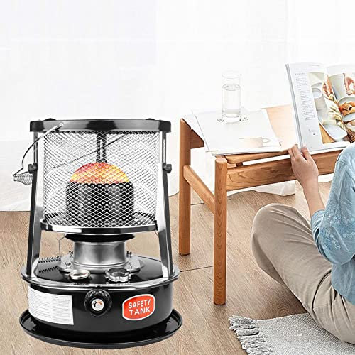 Vendics 5L Camping Ölerhitzer Effizienter Petroleumheizer Grün/Schwarz Notdochte Heizungen Ohnem Regelbar/Schwarz