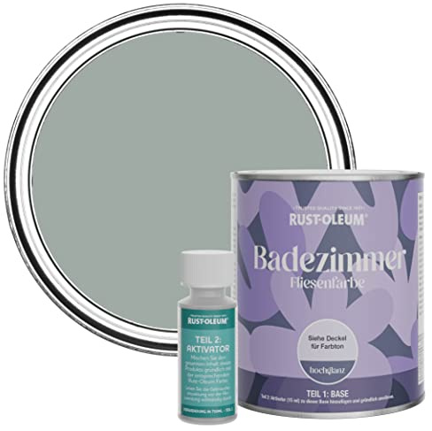 Rust-Oleum wasserfeste grau Fliesenfarbe für Badezimmer in Hochglanz Finish - Urban Grau 750ML