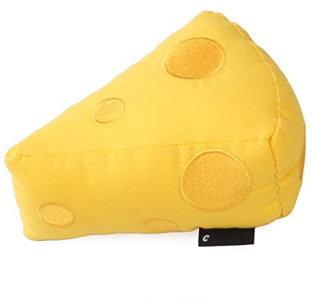 CHEWFFON Hundespielzeug, Plüsch Quietschende Hundespielzeuge, Hund Geburtstag Spielzeug, Niedliches Geschenk Gefülltes Hundespielzeug, Spielzeug für kleine, mittlere und große Hunde-Käse