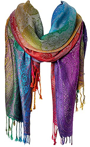 GFM seidig anfühlender Schal im Pashminastil in Paisley Floral