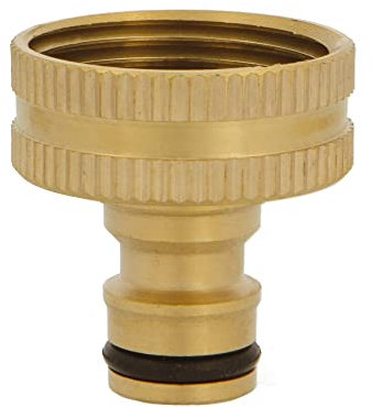 Amig - Adapter für Wasserhahnanschluss mit Schlauch, 2,5 cm (1 Zoll), schnelle und einfache Verbindung für Wasserschläuche, korrosionsbeständig und wetterfest, Messing, matt