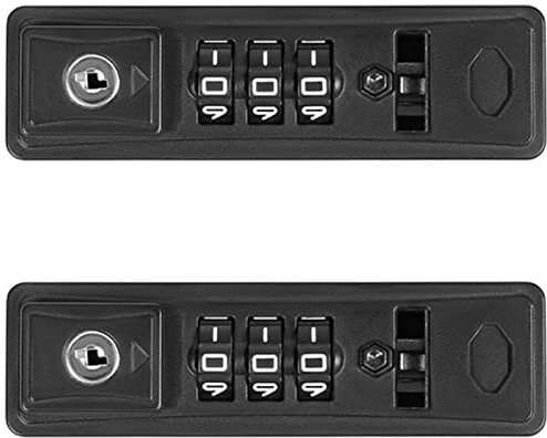 3-stellige Zahlen-Passwortschloss für Gepäck, Koffer, Reisetasche, sicherer Code-Zahlenschloss, Ersatz YF-S120# (schwarz)