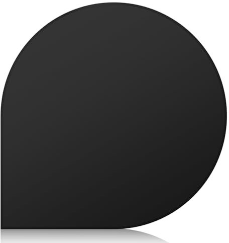 FLASLD Le Tapis d'angle Ignifuge sous la cheminée protège Les sols, Les terrasses et Les terrasses Contre Les Projections d'étincelles (100 x 100 cm, Noir)