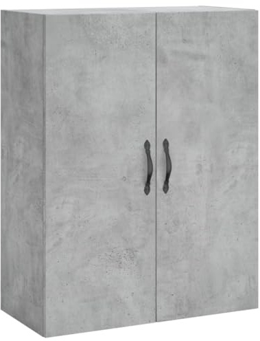 vidaXL Wandschrank Betongrau 69,5x34x90 cm Holzwerkstoff