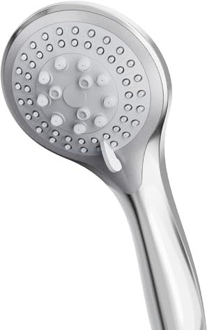 VEHHE Duschkopf Wassersparend, Regendusche Duschbrause mit 5 Strahlarten, Hochdruck Handbrause Dusche mit Anti-Stau-Silikondüse, Chrome
