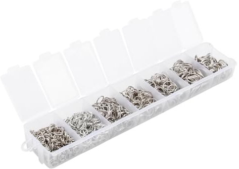 STOBOK 1 Schachtel Verbindungs kreis set Halskette aus Kettengliedern Schlüsselbundringe Schmuck Handarbeitszubehör DIY-Ring verpackt einstellen Spaltring Verbindungskreis Material Metall