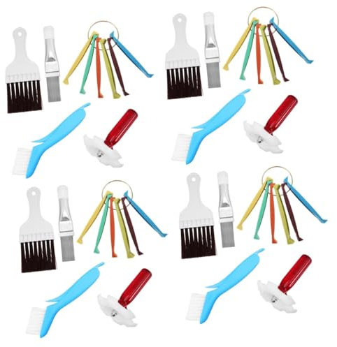 PRETYZOOM 4juegos Kit De De Limpieza De Radiadores De Cepillos De Inoxidable Para Aletas De Aire Acondicionado Limpieza De Condensadores y Radiadores y Portátil