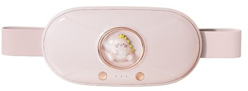 Riaisttd Rechargeable Heating Pad, Wearable Heating Pad with Massager, 3 Modes Heating Pad, Cramp Heating Pad for Relief, Comfortable Massage Heating Pad, Rechargeable Heating Pad for Travel