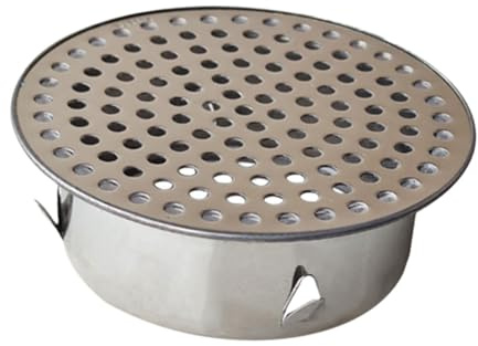 Milageto Scarico a Pavimento Scarico Doccia in Acciaio Inox con griglia Rimovibile Coperchio di Scarico a Testa Piatta Inserto di drenaggio per casa Bagno, 160 Tubi