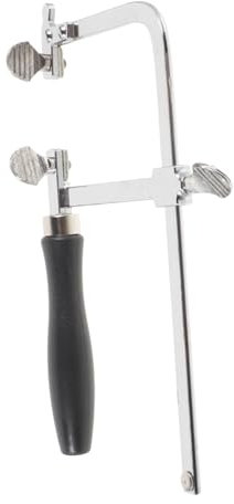 DIYEAH De Arco Ajustable Para Joyería De Mano Multifuncional Para Carpintería Herramienta De Arco Estable Mango Ergonómico Mango Negro.