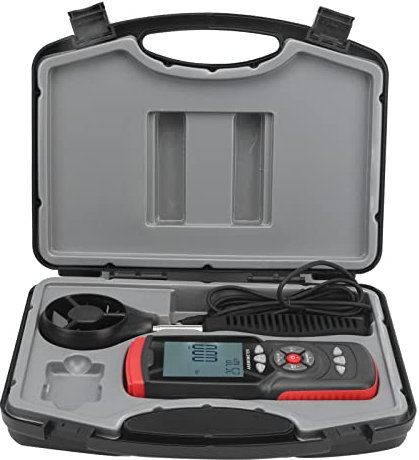 Anemometro Brilluxa, misuratore di velocità del digitale con sensore di temperatura e umidità GT8913