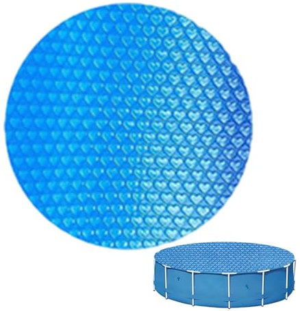 8ft Solar Pool Cover Round, Pool Heating Cover, Above1 Ground Pools Bubble Covers, Reusable Waterproof, Protector For Outdoor Swimming Pools