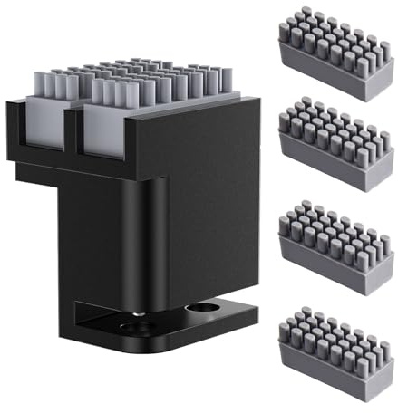 BIQU Panda Brush XP + 4PCS Düsen Reinigung Werkzeug Kit für Bambu-Lab P1/X1 | 3D-Drucker Doppel Silikon Bürsten Köpfe Ersatz Silikon Düsen Wischer, Plug-in-Play