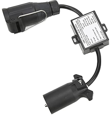 Cocoarm Connettore del Rimorchio, 7 Perno a 13 Pin, Connettore a 7 Vie per Connctor Rotondo a 13 Pin Europeo per Auto e Camion
