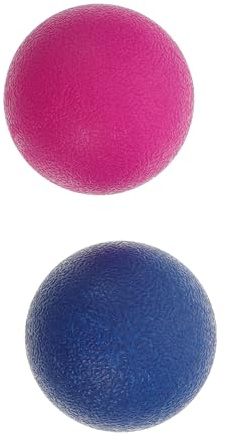 Supvox 2stücke Yogaball für Faszienmassage Rosa Blau zur Muskelentspannung und Plantarfasziitis-linderung Robust und Sicher für Erwachsene