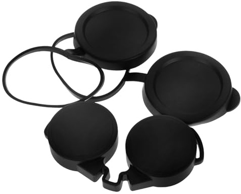 POPETPOP Cache-Objectif Protections D'objectif Robustes en Caoutchouc Noir 3pcs pour Jumelles Installation Facile Adaptées aux Activités en Plein Air L'observation des Oiseaux