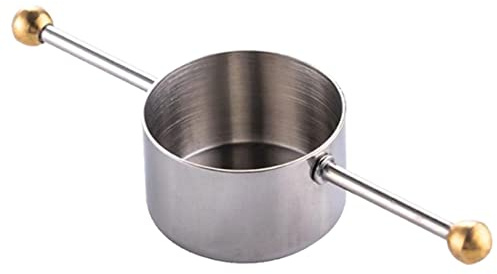 Jigger de barra profesional de acero inoxidable con asa, taza medidora de cóctel de doble cara de 30 ml para whisky, vino y bebidas mezcladoras, herramienta esencial para camarero