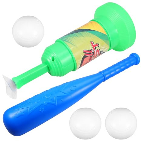 BESTonZON Automatischer Baseball Werfer Satz Outdoor Baseball für Bruchfestes Wurfgerät mit Baseballschläger Leichtes Sportspielzeug für Garten und Freizeit
