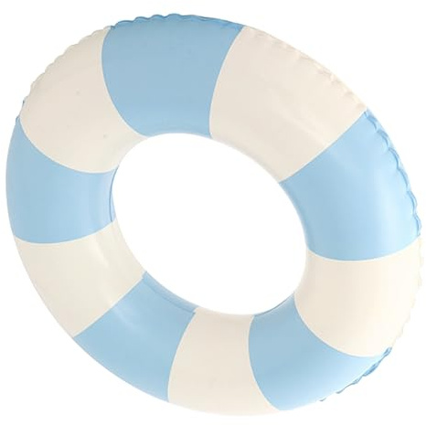 VICASKY Anello da Nuoto Gonfiabile Salvagente Portatile Pvc 90# Adulto Blu a Scacchi per Piscina Mare Lago Giochi D’acqua Esterni