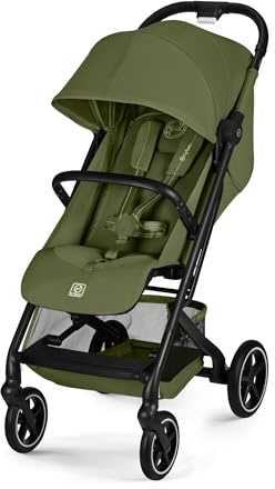 CYBEX Gold Buggy BEEZY, All-Terrain, ab 0-4 Jahre, Moss Green | Ergonomische Liegeposition, ab Geburt bis ca. 4 Jahre, kompakt faltbar, Einhand-Gurtsystem, All-Terrain Räder