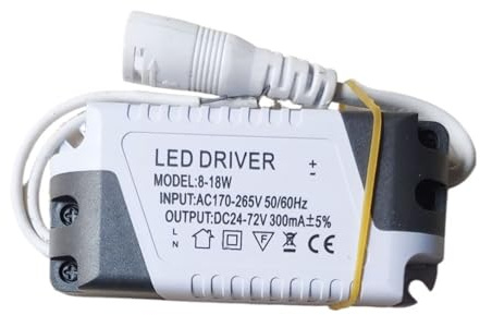 Unidad LED de potencia, fuente de alimentación de 3W-50W, adaptador de corriente, panel de luz LED, controlador de corriente constante, luz descendente CC hembra, bricolaje(8-18W)