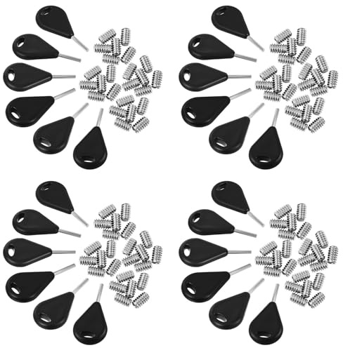 Wesafrae 24 Stück Surf Fin Key Surfing Surf Fin Key mit 96 Stück Fin Schrauben Universal Hexagon Surfboard Fin Key