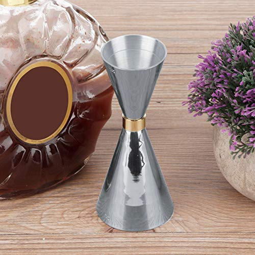 Rcniso Taza Medidora con Forma de Cono Jigger de Barra Duradera de Acero Inoxidable para Camareros 30 Ml 60 Ml para Bar Cafetería del Hotel - Recubrimiento Negro