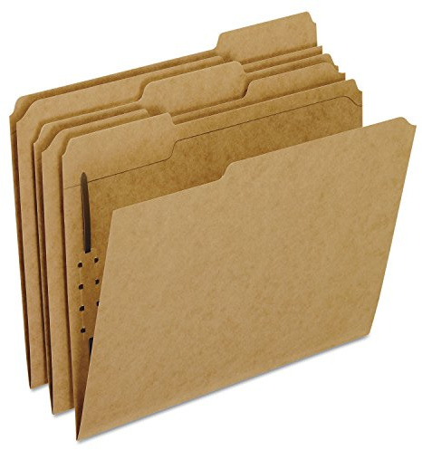 Pendaflex Kraft Fastener Folders, Letter Size, 1 Fastener, 1/3 Cut, 50/BX (FK211)