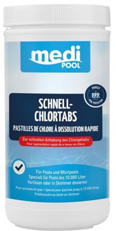 POWERHAUS24 mediPOOL Schnell-ChlorTabs 1 kg
