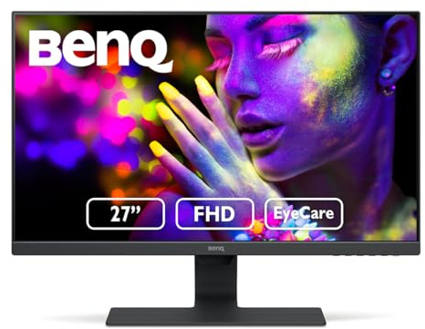BenQ GW2780 27 Inch IPS 1080p Monitor, Ultra Slim Bezel, Low Blue Light, Flicker-free, Speakers, VESA ready, Cable Management System, HDMI