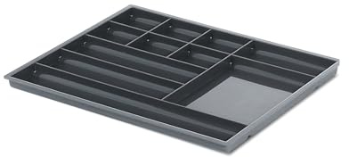 Gedotec Utensilien Materialschale Schubkasten Fächerschale mit 11 Fächer für Büromöbel | 331 x 277 x 18,5 mm | Schubladen-Einsatz zum Organisieren von Kleinteilen | 1 Stück - Ordnungssystem Büro-Tisch