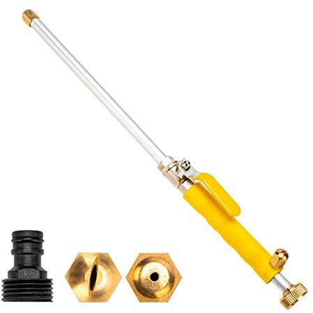 Pistola ad acqua ad alta pressione Pistola ad acqua in metallo Potenza ad alta pressione Rondella per auto Spray Strumenti per lavaggio auto Idropulitrice a getto d'acqua da giardino-Francia, Giallo